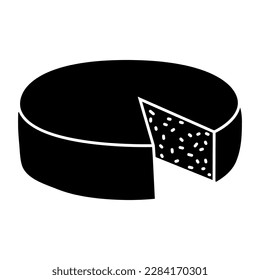 Cheese icon vector. Milk product illustration sign. Food symbol. Cheese farm logo.