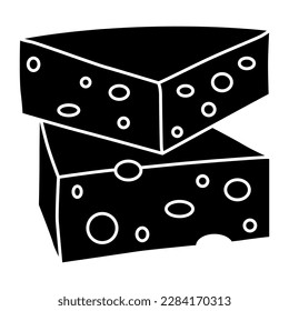 Cheese icon vector. Milk product illustration sign. Food symbol. Cheese farm logo.