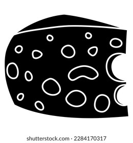 Vector de iconos de queso. Signo de ilustración de producto de leche. Símbolo de comida. Logo de la granja de queso.