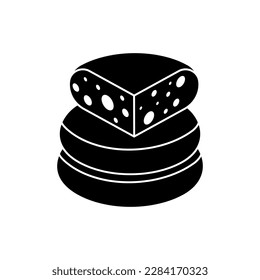 Cheese icon vector. Milk product illustration sign. Food symbol. Cheese farm logo.