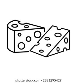 Vector de iconos de queso en diseño de moda