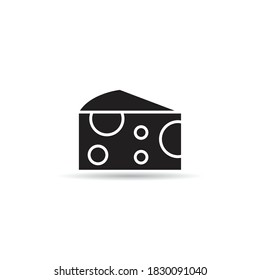 vector de icono del queso sobre fondo blanco