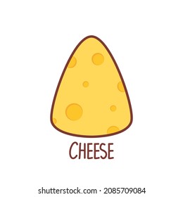 Käsesymbol, Vektorgrafik. Käse auf weißem Hintergrund. Logo-Design.