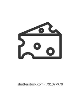 cheese icon vector. outline style design