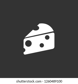 cheese icon vector. cheese sign on black background. cheese icon for web and app