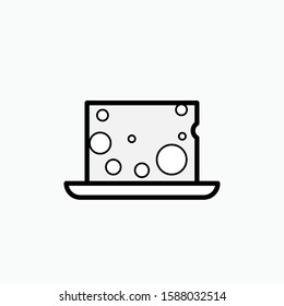 Cheese Icon - Vector, Sign and Symbol for Design, Presentation, Website or Apps Elements.