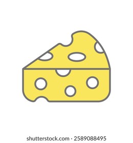 Cheese icon vector stock illustration