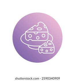 Cheese icon vector stock illustration