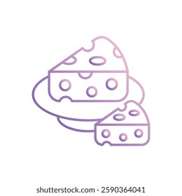 Cheese icon vector stock illustration