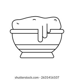 cheese icon with white background vector stock illustration