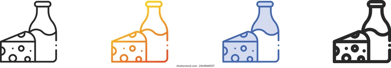 cheese icon.Thin Linear, Gradient, Blue Stroke and bold Style Design Isolated On White Background