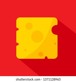 Cheese illustration in kitchen context, flat vector minimal design.