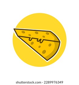 cheese illustration for logo and sticker.