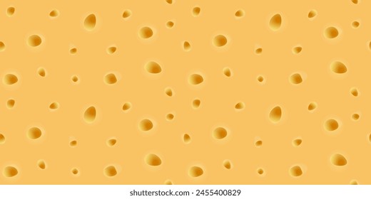 Cheese imitation seamless pattern. Vector background of cheese holes