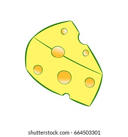 cheese isolated cartoon vector illustration