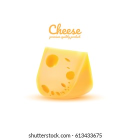 Cheese isolated, Hand drawn cheese vector illustration.