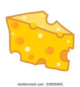 cheese isolated illustration on white background