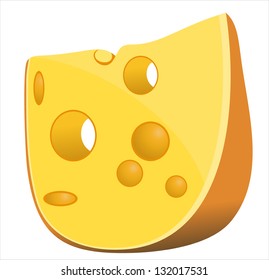 Cheese isolated on white background cutout