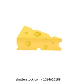 Cheese isolated on white background. Vector