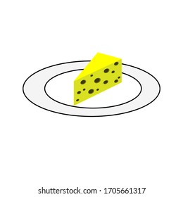 cheese isolated on white background.