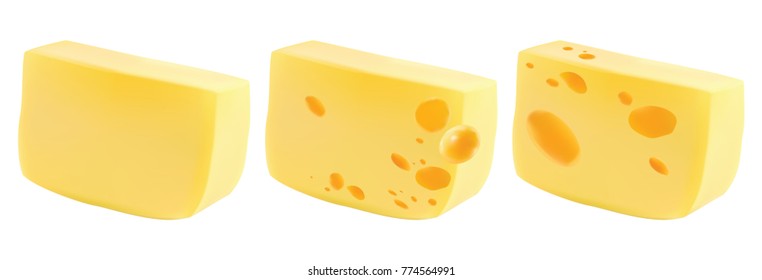 Cheese isolated white background