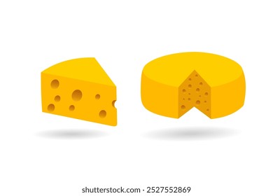 cheese isolated realistis vector free
