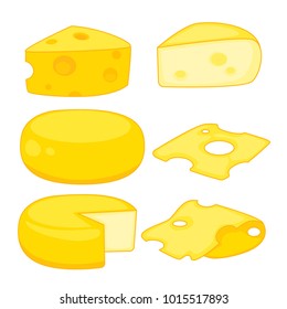 cheese isolated set