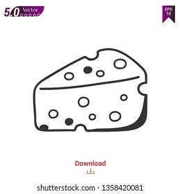 Cheese isolated symbol vector illustration on white background