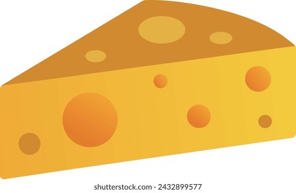 Ilustración aislada del arte del vector del queso