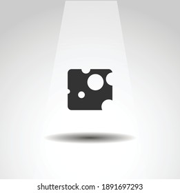 Cheese isolated vector icon. food design element