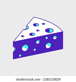 Cheese isometric vector icon illustration