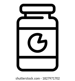 Icono de tarro de queso. Icono del vector del frasco de queso para diseño web aislado en fondo blanco