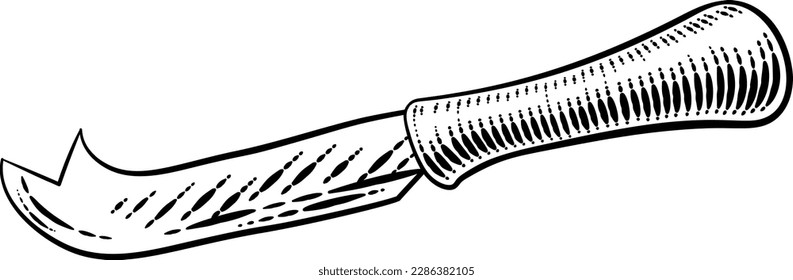 A cheese knife illustration