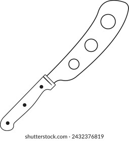 Cheese Knife - Kitchen Knife Illustration in Vector