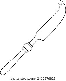 Cheese Knife - Kitchen Knife Illustration in Vector