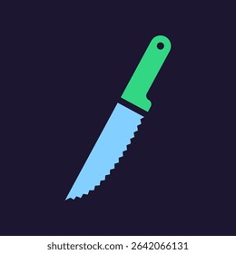 Cheese knife. Kitchenware icon. Color vector kitchen utensil and tool. Cutlery illustration