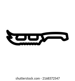 vector de icono de línea de cuchillo de queso. signo de cuchillo de queso. símbolo de contorno aislado ilustración negra