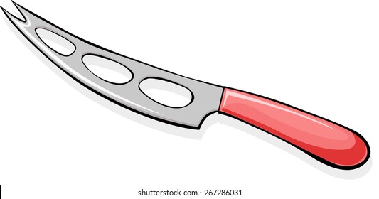 cheese knife - vector illustration  isolated on white background