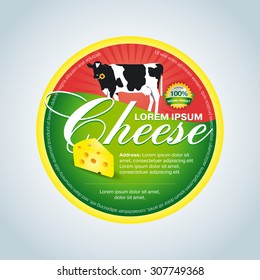 Cheese label template design