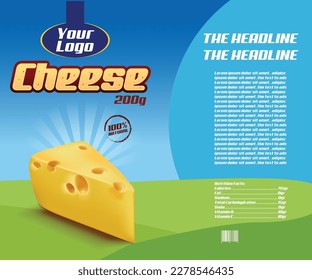 cheese layout vector Cheese Dairy Food Label Templates Set. Vector Packaging Design Layouts. Modern Typography Banners.
