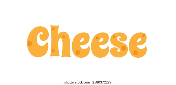 cheese letters, text cheese on a white background,