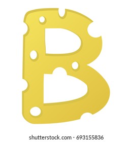 Cheese letters - vector illustration