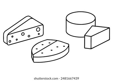 cheese Line Art Elegant Clean and Graceful Designs