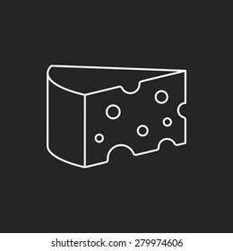 cheese line icon