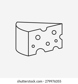 cheese line icon