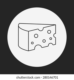 cheese line icon
