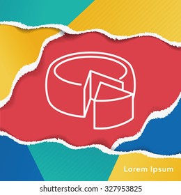 cheese line icon
