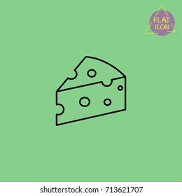 cheese line icon
