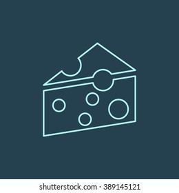 Cheese Line Icon. Eps-10.