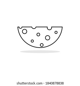 Cheese line icon, outline vector sign, linear pictogram isolated on white. logo illustration